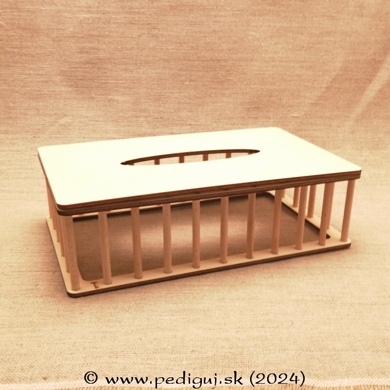 Obdĺžnik 26x15 cm servitovník konštrukcia - počet dierok 29