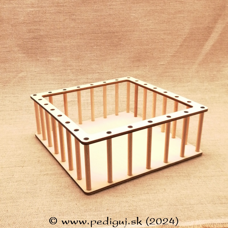 Štvorec 19x19 cm konštrukcia - počet dierok 27