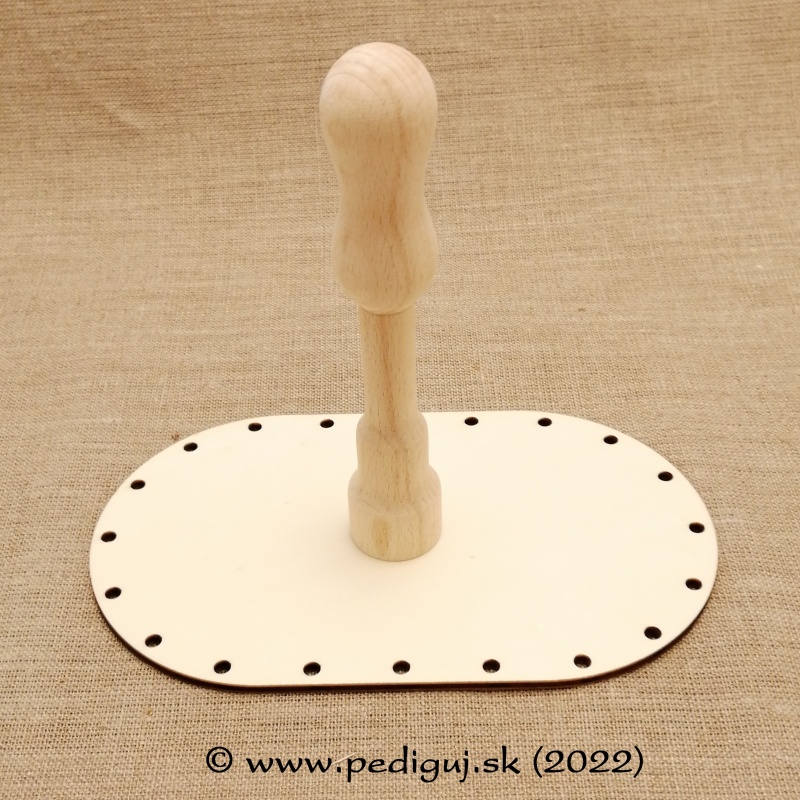 Korenička ovál 20 x 12 cm - papierové pletenie počet dierok 20