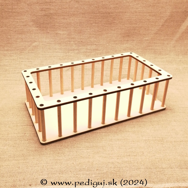 Obdĺžnik 32x16 cm konštrukcia - počet dierok 36
