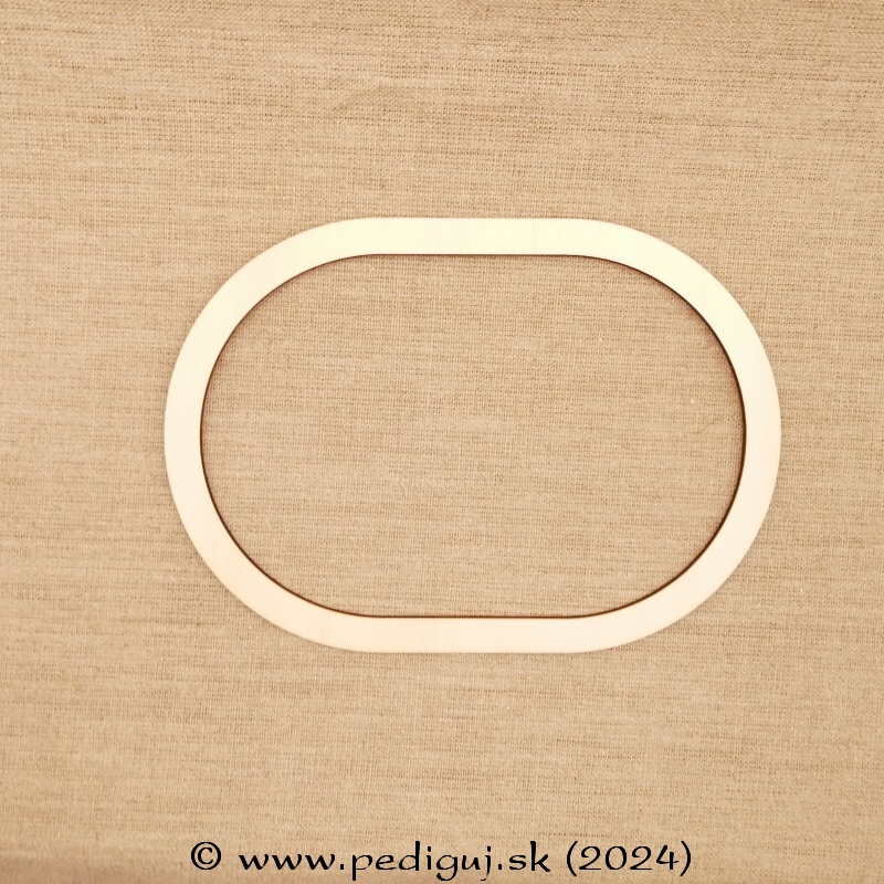 Dizajnový prstenec ovál 24x14 cm