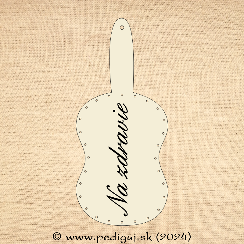 Lopárik 20x14 cm - Na zdravie + rúčka 11 cm počet dierok 28