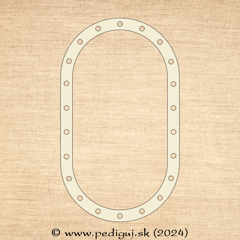 Prstenec - Ovál 24x14 - počet dierok 22
