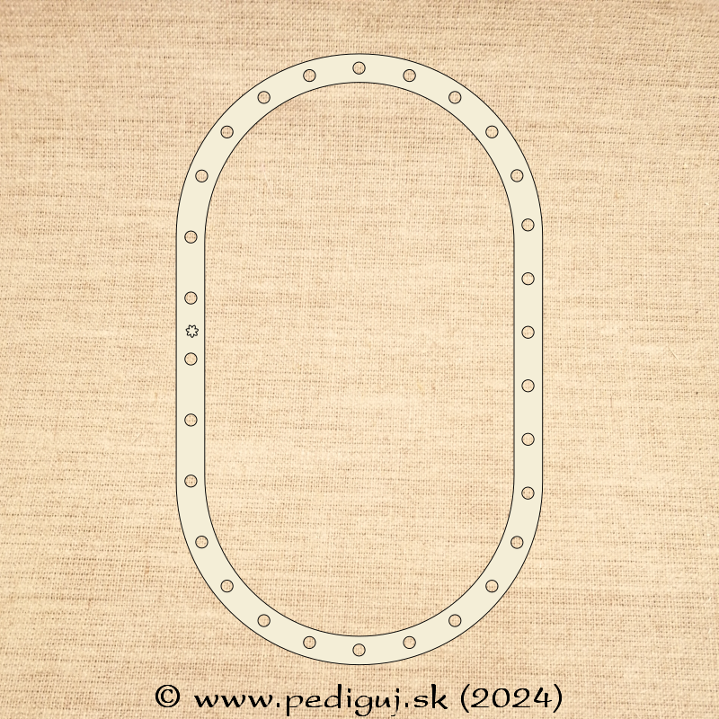 Prstenec - Ovál 30x18 - počet dierok 29