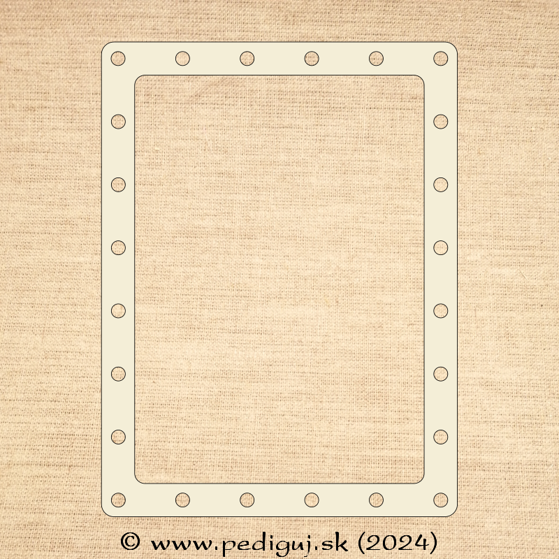 Prstenec - Obdĺžnik 20x15 cm - počet dierok 24