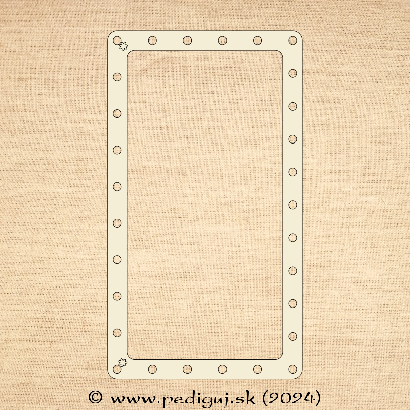 Prstenec - Obdĺžnik 25x14 cm - počet dierok 29