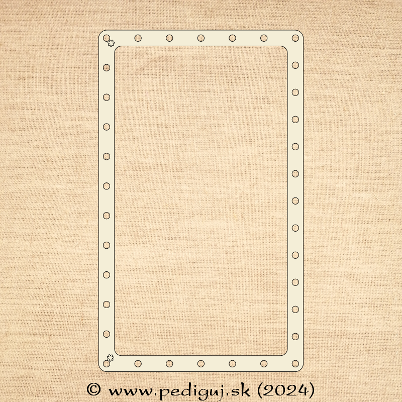 Prstenec - Obdĺžnik 30x18 cm - počet dierok 35