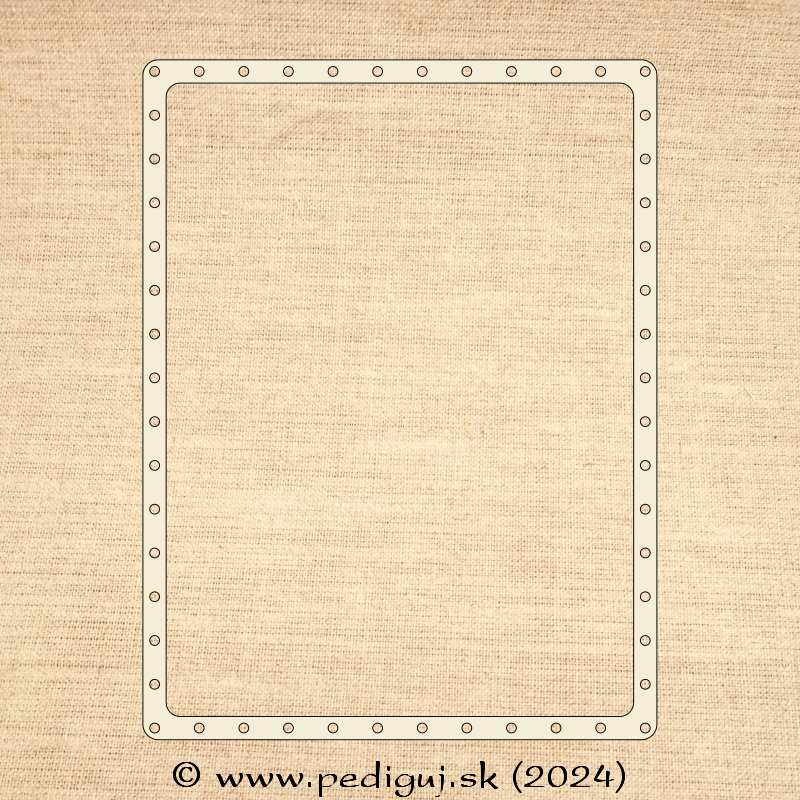 Prstenec - Obdĺžnik 41x31 cm - počet dierok 52