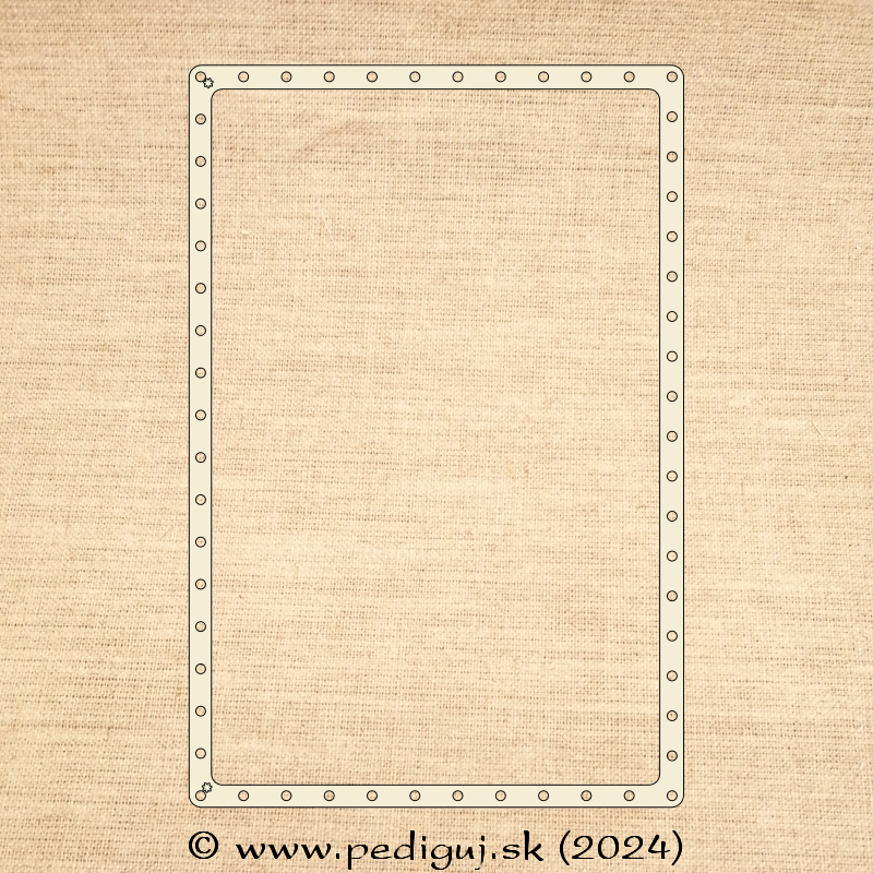 Prstenec - Obdĺžnik 45x30 cm - počet dierok 57