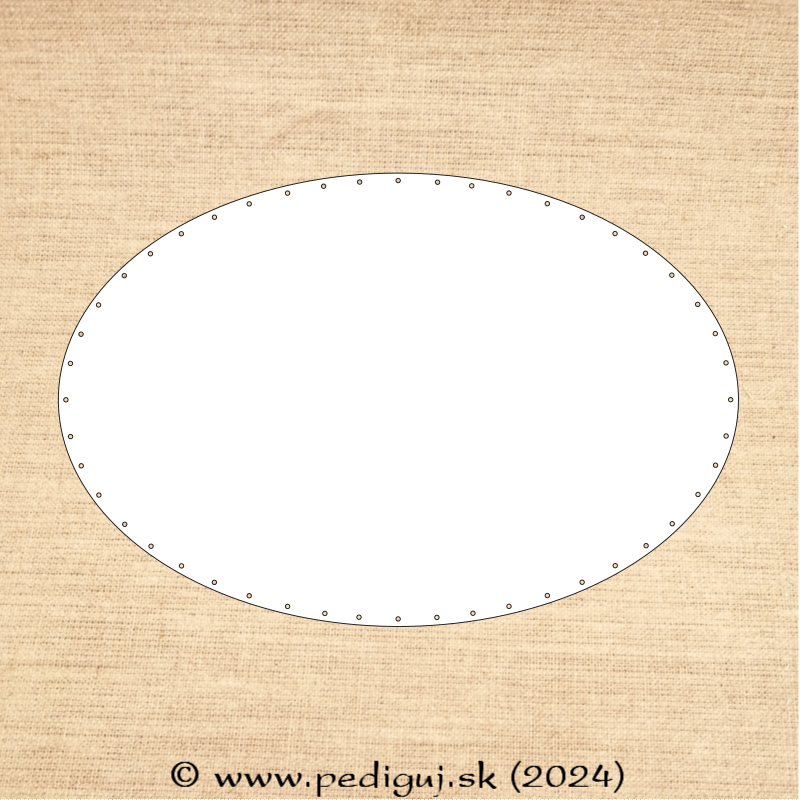Elipsa 45x30 cm počet dierok 48
