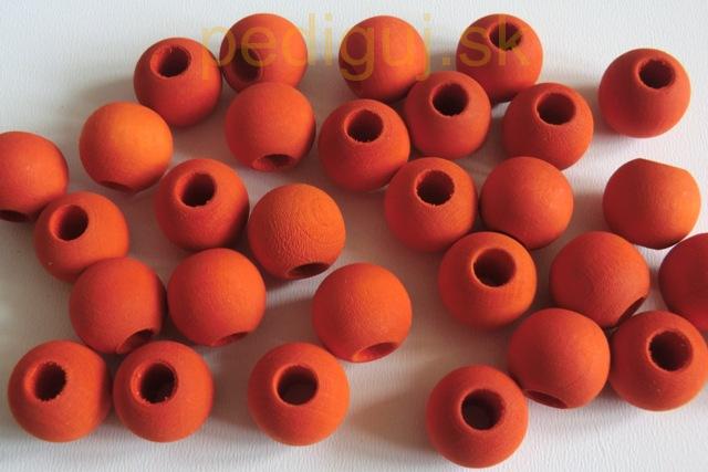 Guľka 15 mm otvor 6 mm oranžová