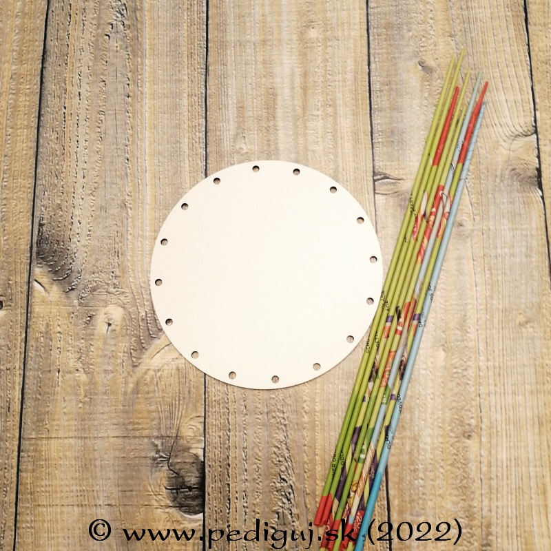 Kruh 14 cm papierové pletenie, počet dierok 16