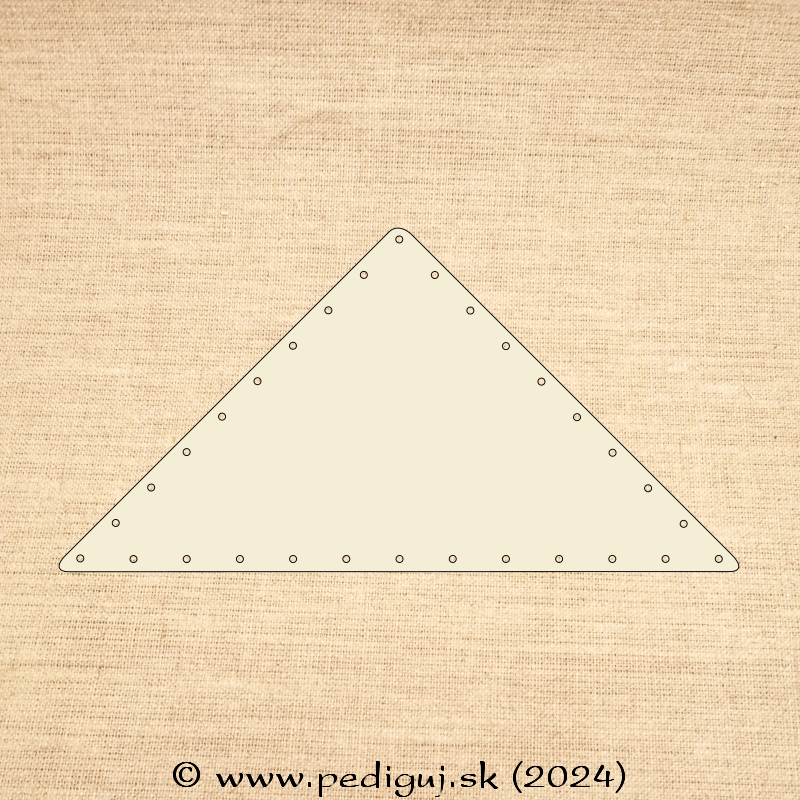 Trojuholník 19x19 cm počet dierok 31
