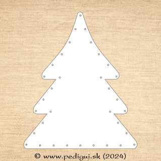 Vianočný stromček 1 26x21,5 cm počet dierok 34