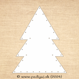 Vianočný stromček 2 26x21,5 cm počet dierok 34
