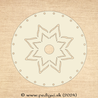 Dekor 3 - Kruh 20 cm papierové pletenie, počet dierok 24