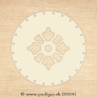 Dekor 5 - Kruh 20 cm papierové pletenie, počet dierok 24