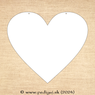 Srdce 26x23 cm - 2 dierky