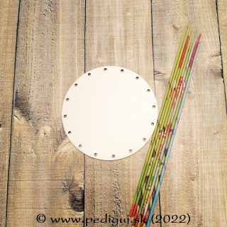 Kruh 15 cm papierové pletenie, počet dierok 16