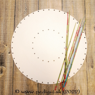 Kruh 35 cm - 42 s medzikruhom 16 cm - 18 papierové pletenie