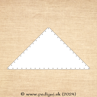 Trojuholník 28x28 cm počet dierok 44